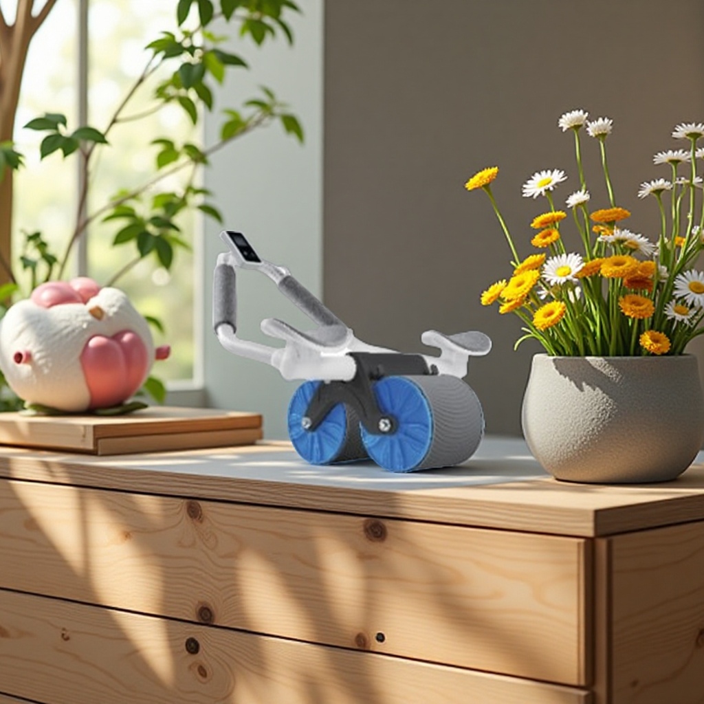 Professional fitness equipment: Double-wheel abdominal exercise wheels, anti-slip and wear-resistant, home fitness training and shaping tools, full-body exercise equipment Application Scenario