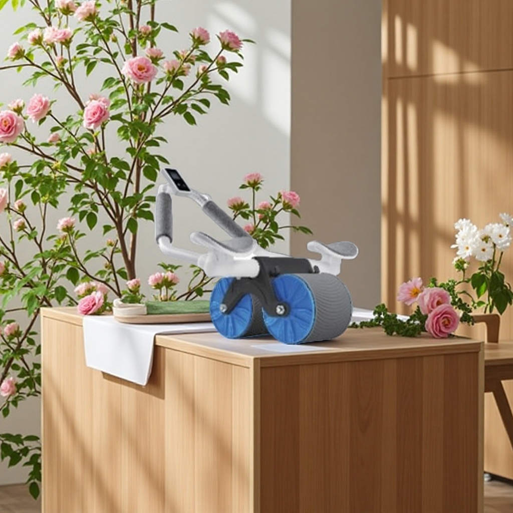 Professional fitness equipment: Double-wheel abdominal exercise wheels, anti-slip and wear-resistant, home fitness training and shaping tools, full-body exercise equipment Specification image