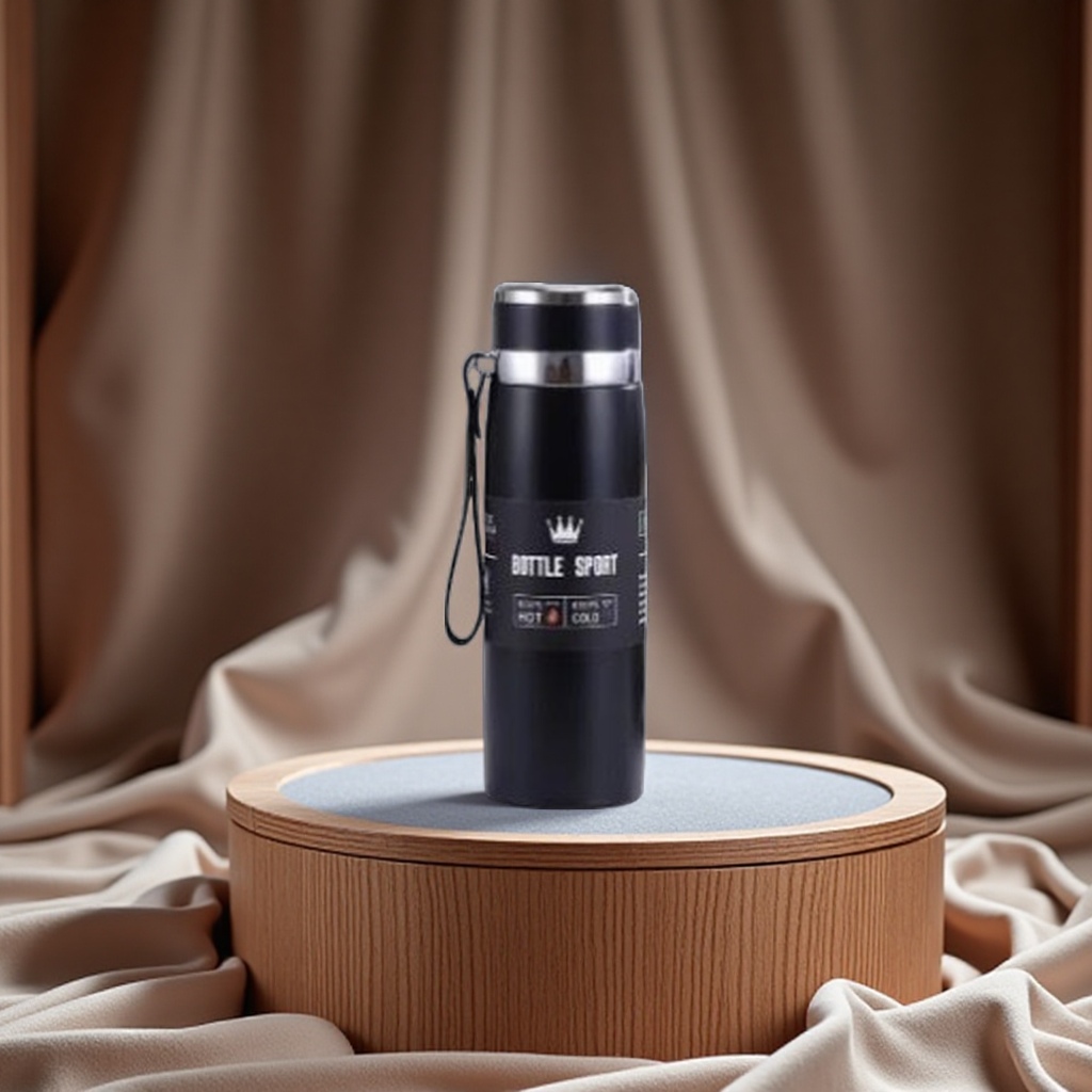 双层不锈钢真空保温杯 500ml便携式大容量学生水杯 保温保冷一体车载杯子