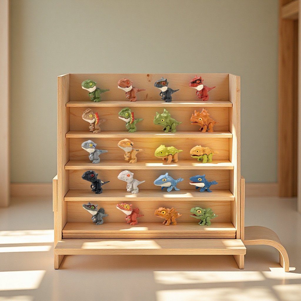 Cross-border children's special gacha figurine, small dinosaur simulation model, fingertip dinosaur toy, Tyrannosaurus rex, Triceratops image, finger-biting comfort gadget Application Scenario