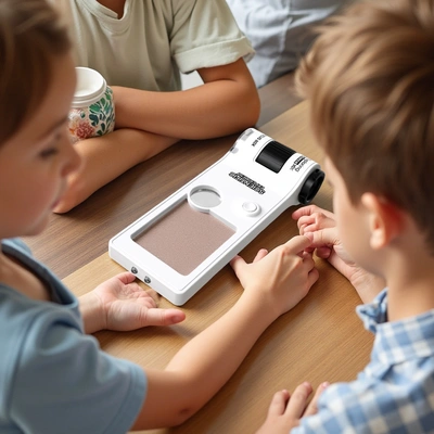 Children's portable microscope educational toys 10X-30+80X magnification plus magnifying glass, learning experiment set, boys' gift, science experiment toys, innovative learning tools thumbnail