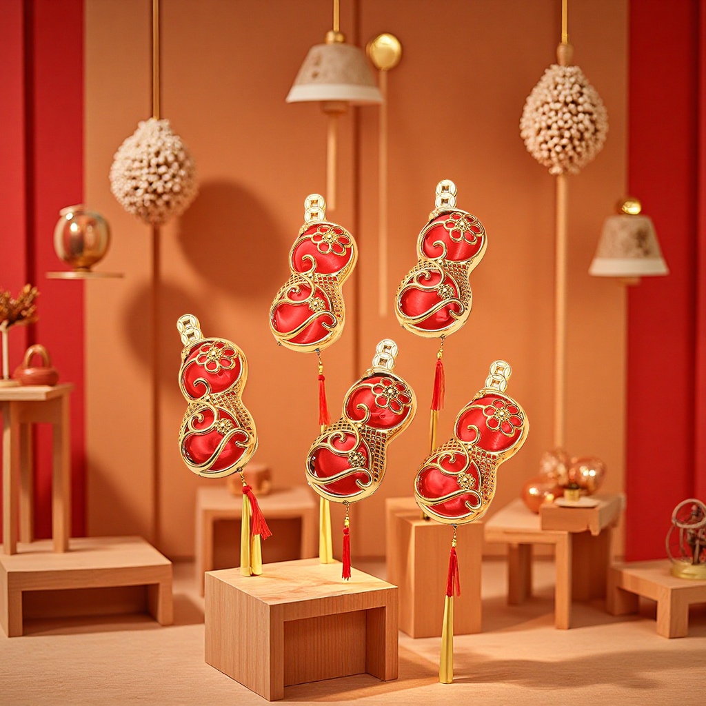 春节新年DIY手工制作花生灯笼 手提批发儿童挂饰装饰材料 布置挂件新年气氛营造