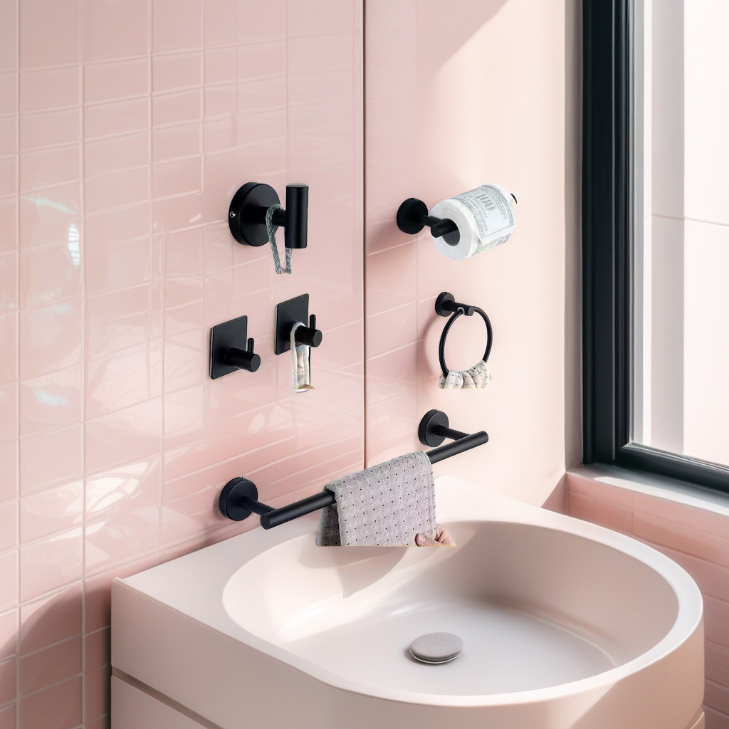 浴室必备实用浴巾架挂件 空间大容量收纳架 方便快捷 简约设计美观耐用详情5