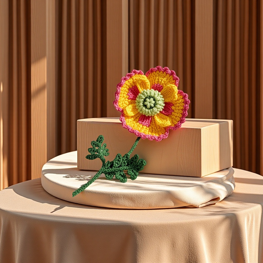 Eternal flower handicrafts, hand-woven woolen yarn flowers, creative home decorations, exquisite gifts and artworks Specification image