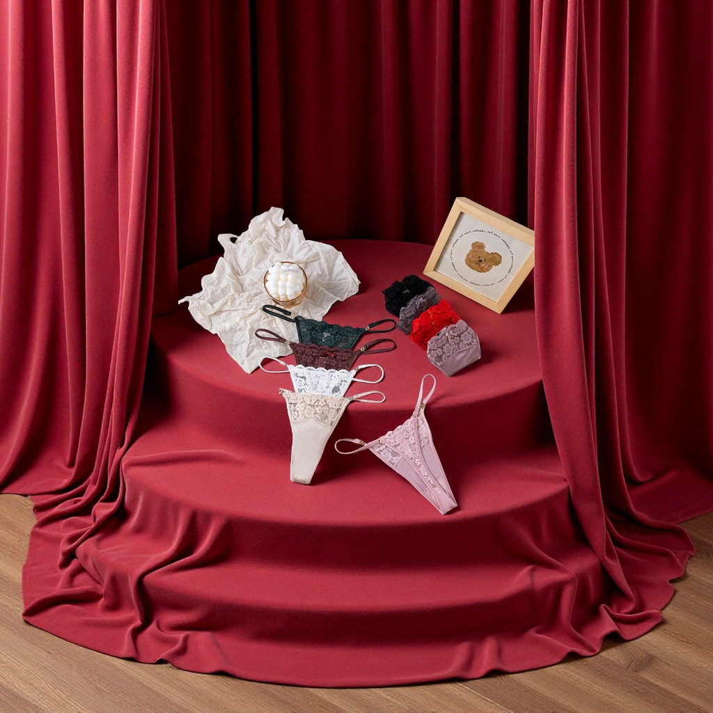 跨境外贸性感蕾丝T裤女 细带镂空女士内裤 情趣低腰纯欲风丁字裤女 优质女士三角裤 舒适透气内衣