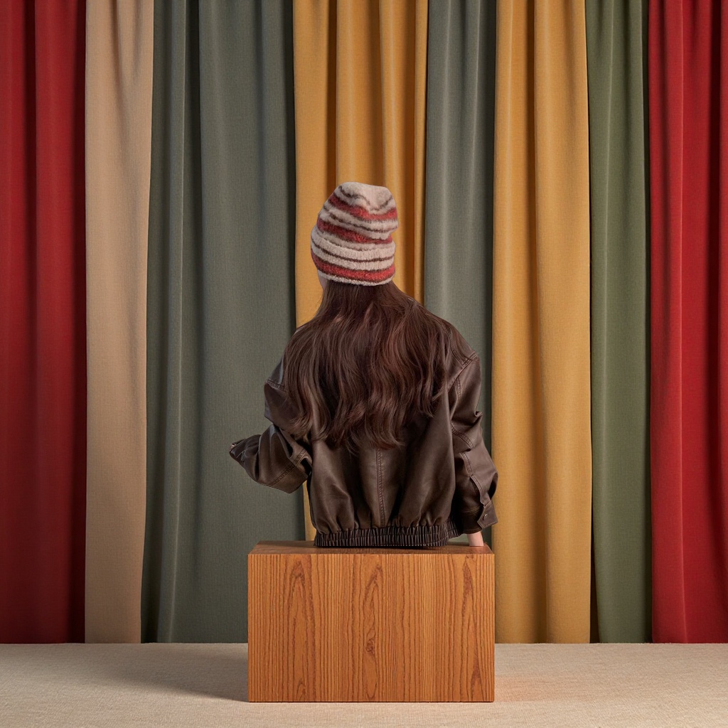 Brand "Sondona" knitted cap 2025 Autumn/Winter new style two-color striped Korean-style woolen cap, retro big head, small face, versatile and warm adult cap Specification image