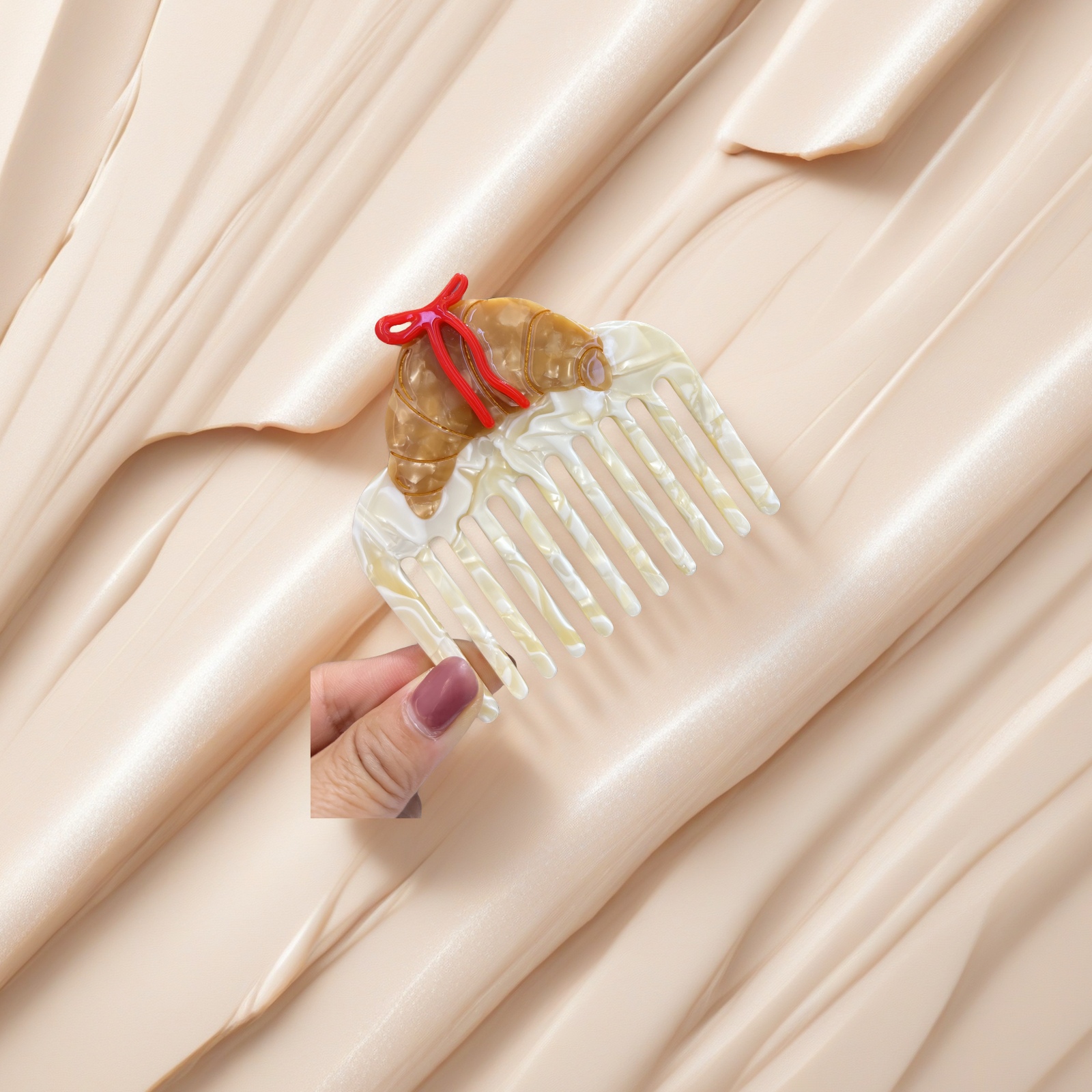 Acetic acid comb, anti-static, smooth hair comb, beauty comb, hair care comb, portable and durable comb