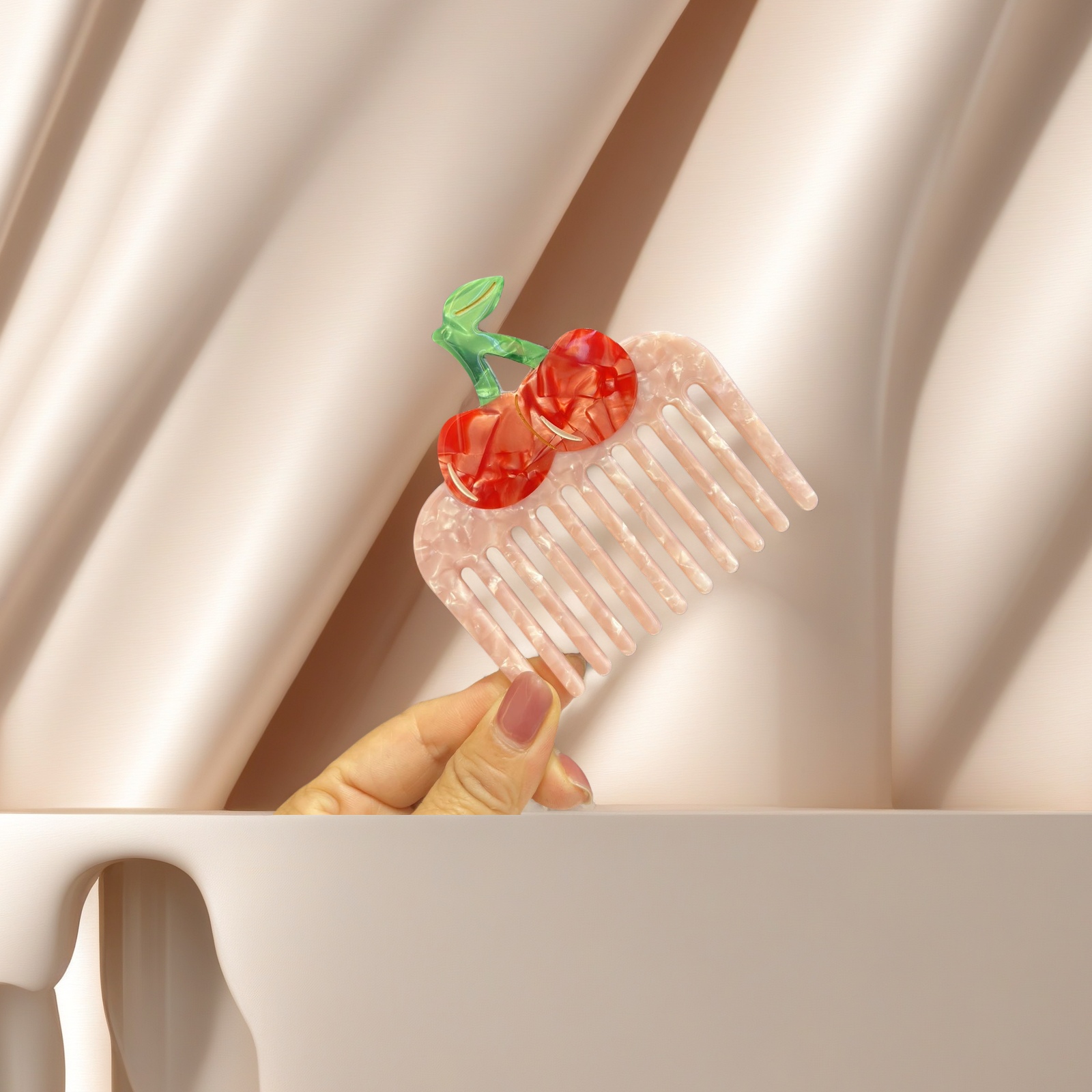Acetic acid comb, hair-smoothing, anti-static beauty comb, health care comb, portable model