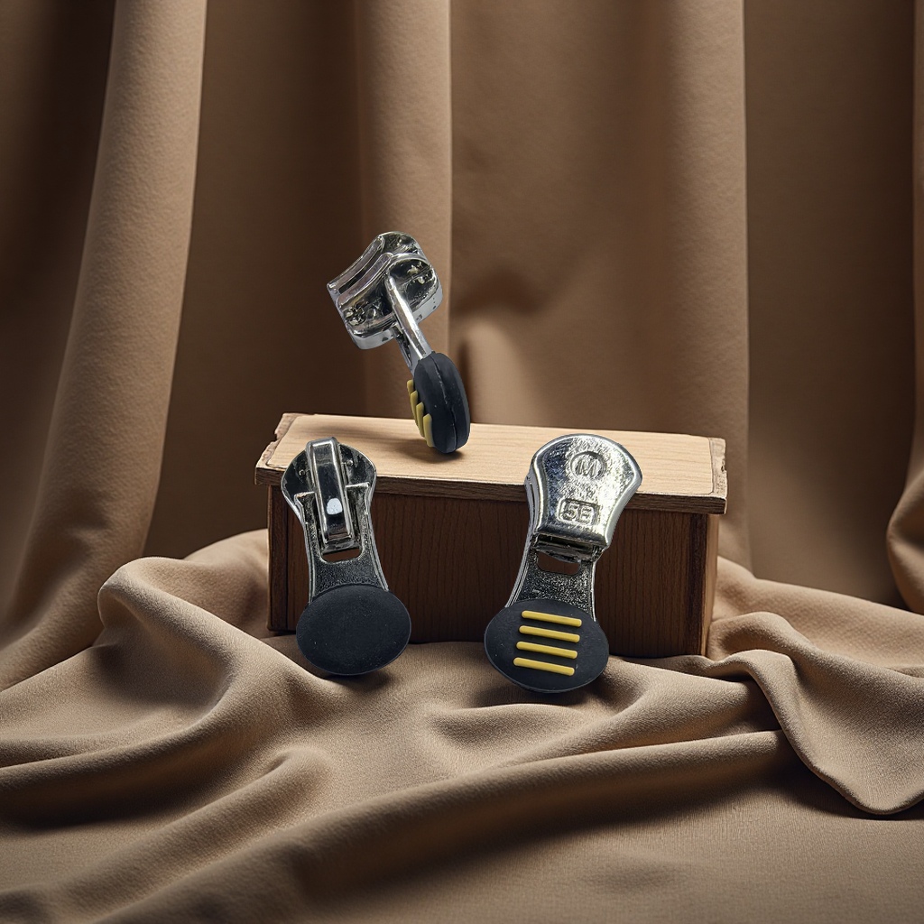 跨境热销 银色金属拉链头 拉绳注塑工艺 链头拉片设计 精致耐用 拉链头更换新选择