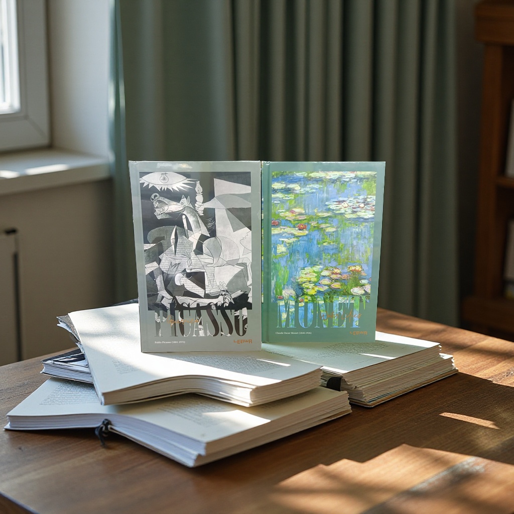 欣弘联华梵高系列精装古典工艺经典复古笔记本手帐内页彩页田园梦幻学生时代