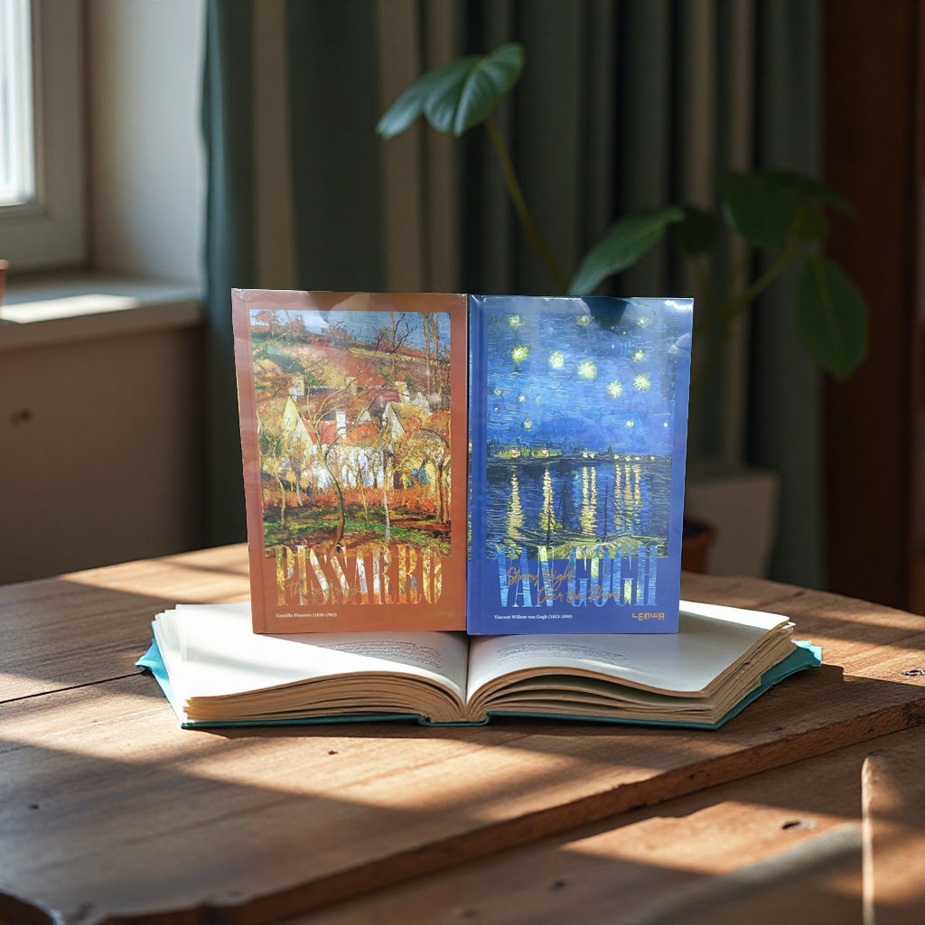 Xin hong lianhua van gogh series tapa dura artesanía clásica vintage clásico cuaderno mano tienda páginas interiores páginas para colorear idílico sueño tiempo de los estudiantes Application Scenario