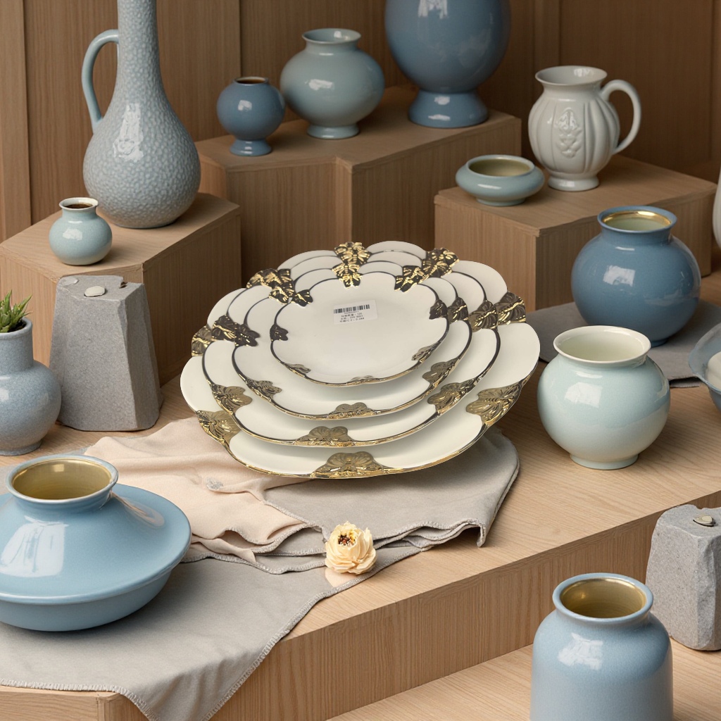 "陶瓷餐具套装 高档搬家碗盘套装 优质陶瓷盘餐盘 现代简约餐具 适合家庭日常使用"