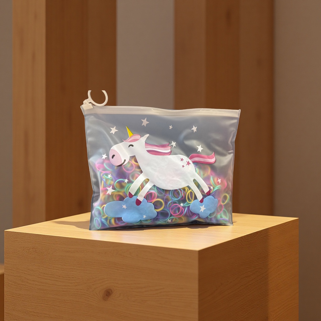 Cute and adorable colorful children's hair accessories with rubber bands prevent hair from pulling, do not damage hair quality, and have long-lasting elasticity without sagging Specification image
