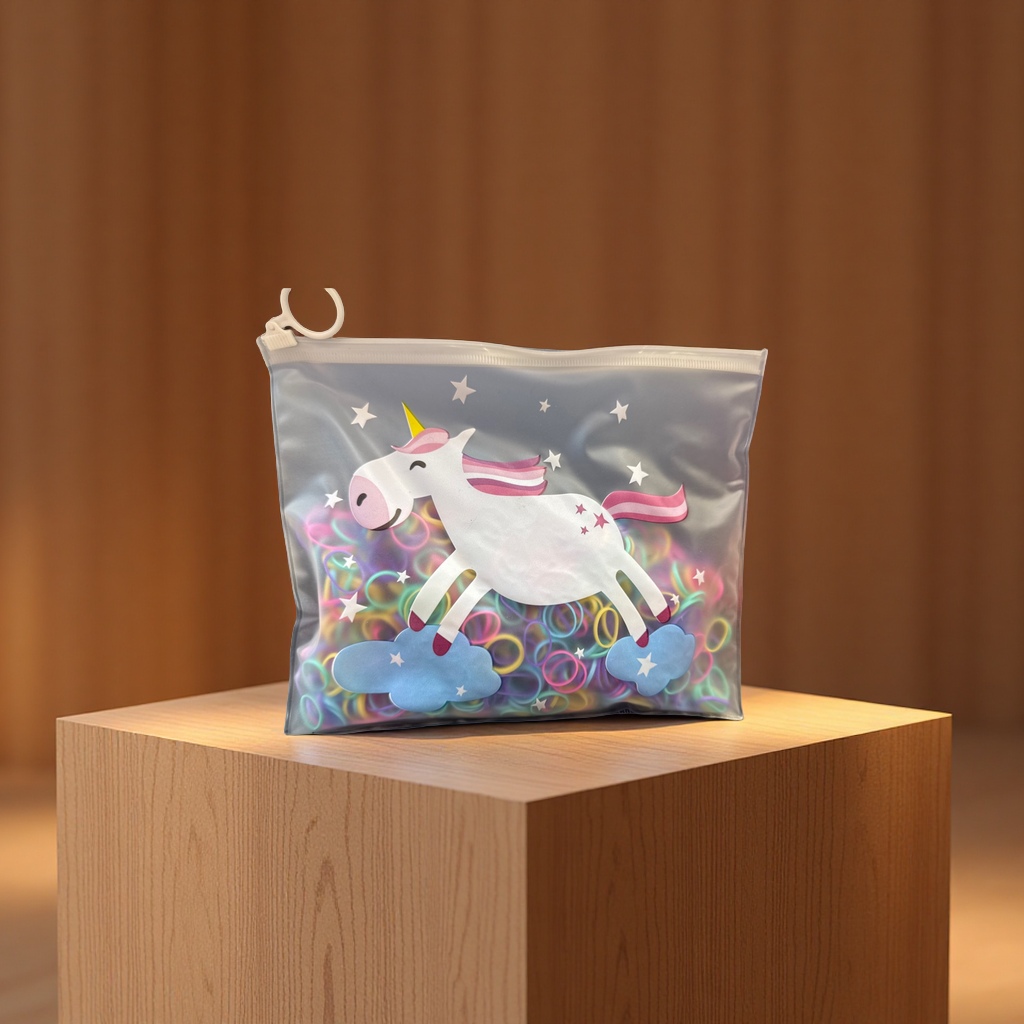 Cute and adorable colorful children's hair accessories with rubber bands prevent hair from pulling, do not damage hair quality, and have long-lasting elasticity without sagging details Picture