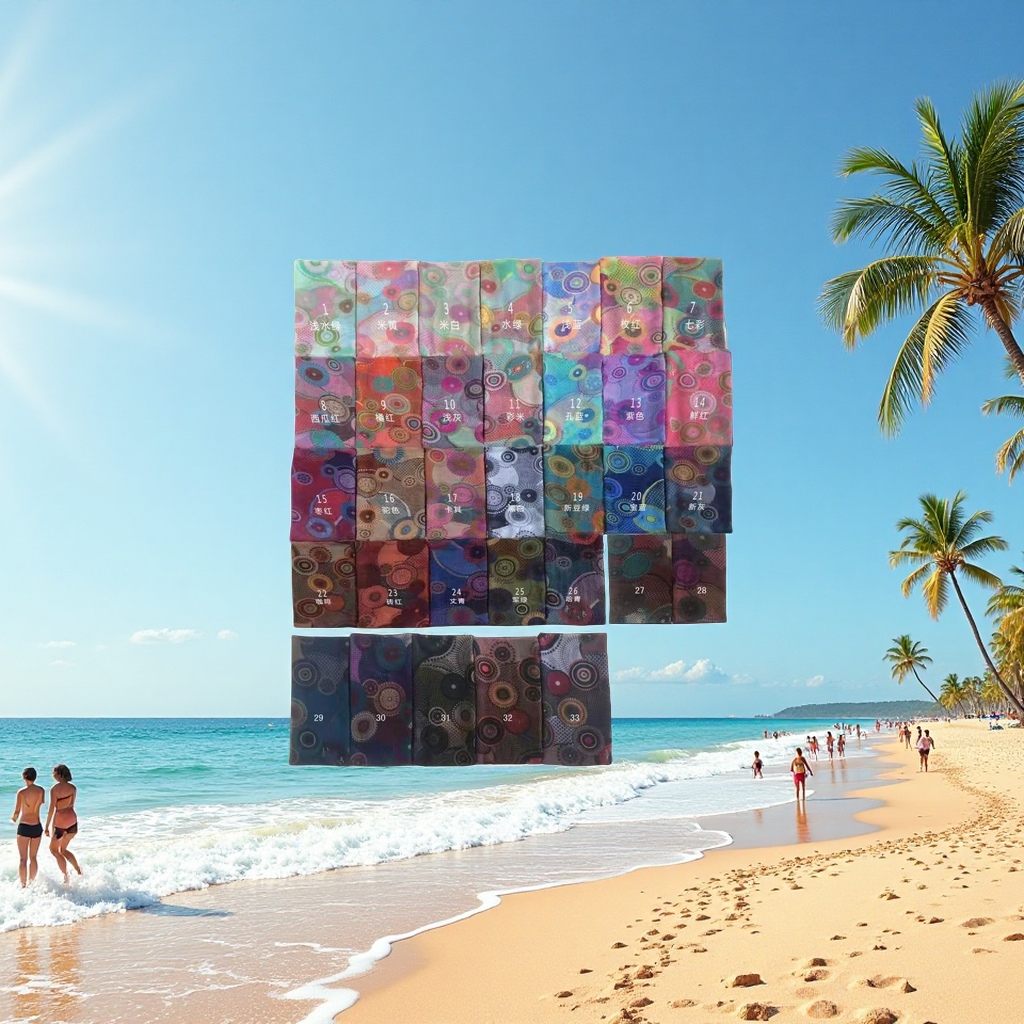 Summer essential lightweight scarf, beach towel, multi-purpose sun protection shawl, travel must-have style, multiple colors to choose from details Picture