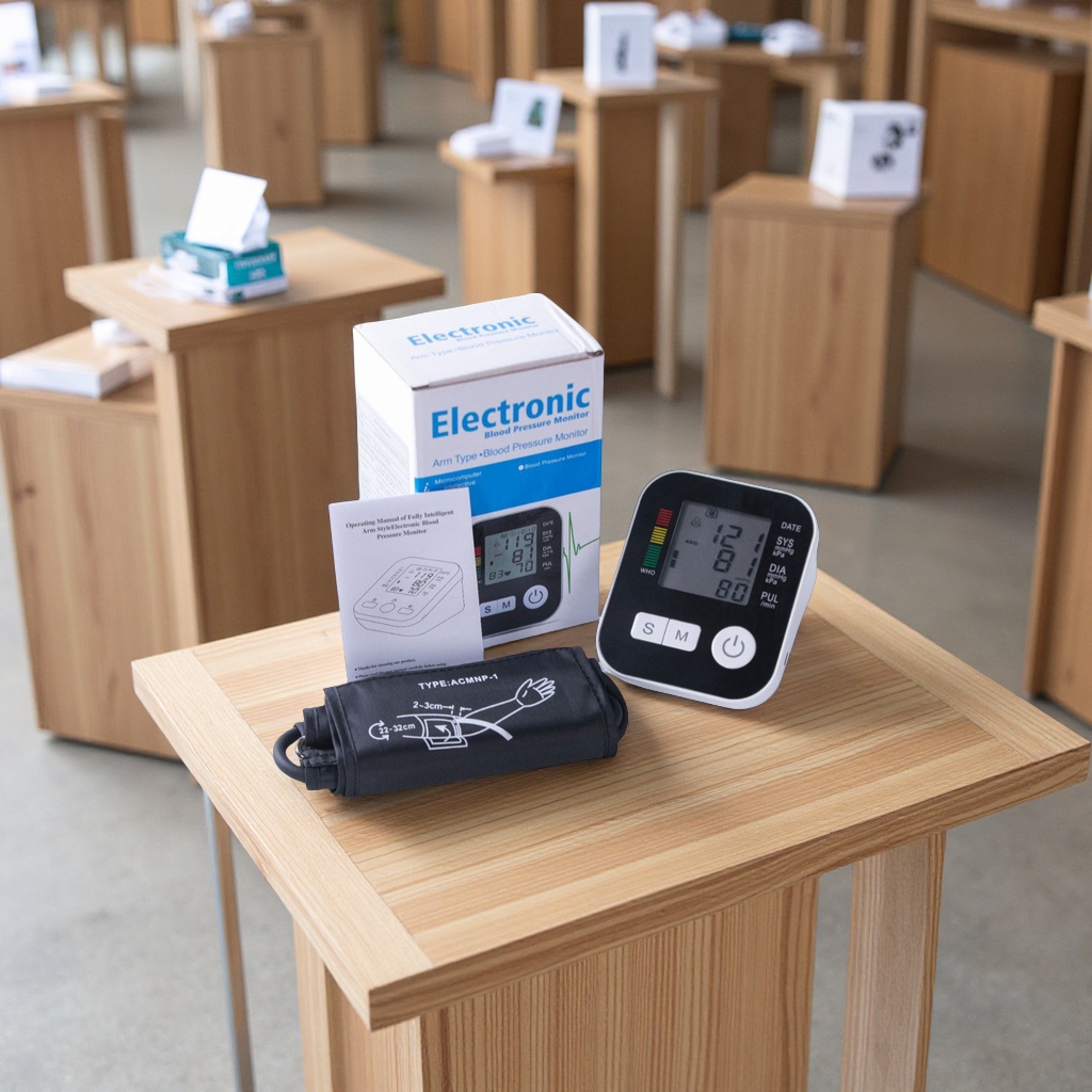 跨境批发50台一箱智能血压仪 Blood Pressure Monitor 工厂直出 高精度检查脉搏血压计 快速测量健康必备