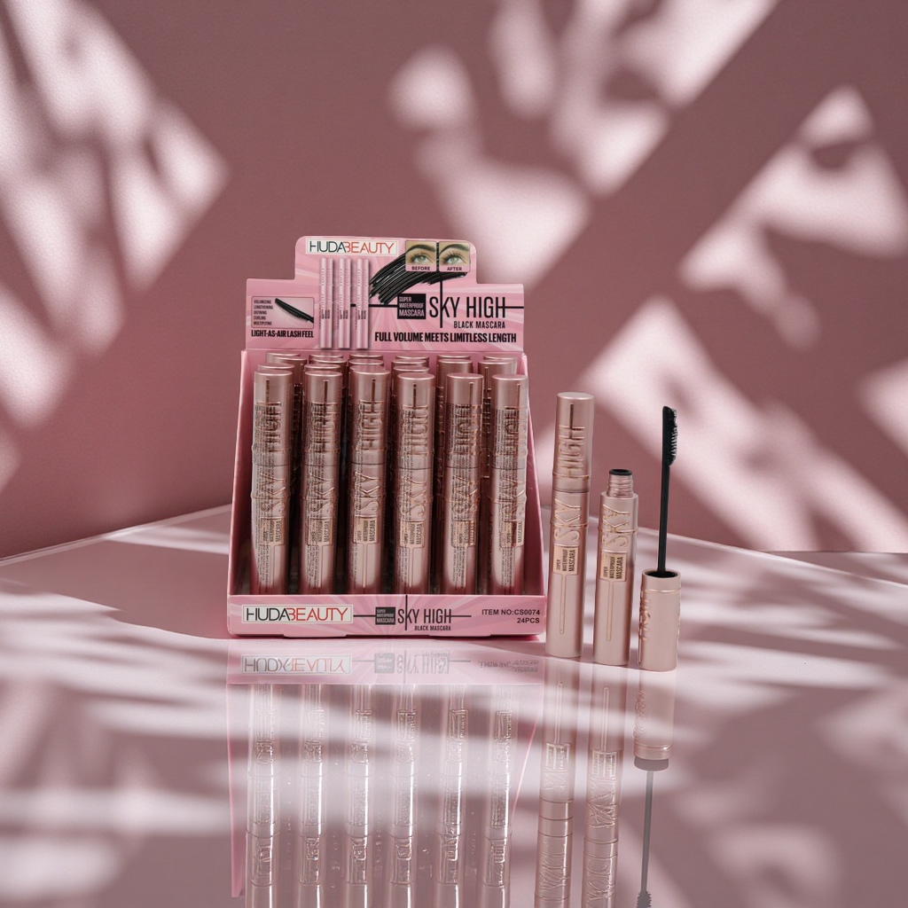 hudabeauty Black Waterproof Mascara provides long-lasting curling, non-smudging, thickening, and conspicuous moisture retention Application Scenario