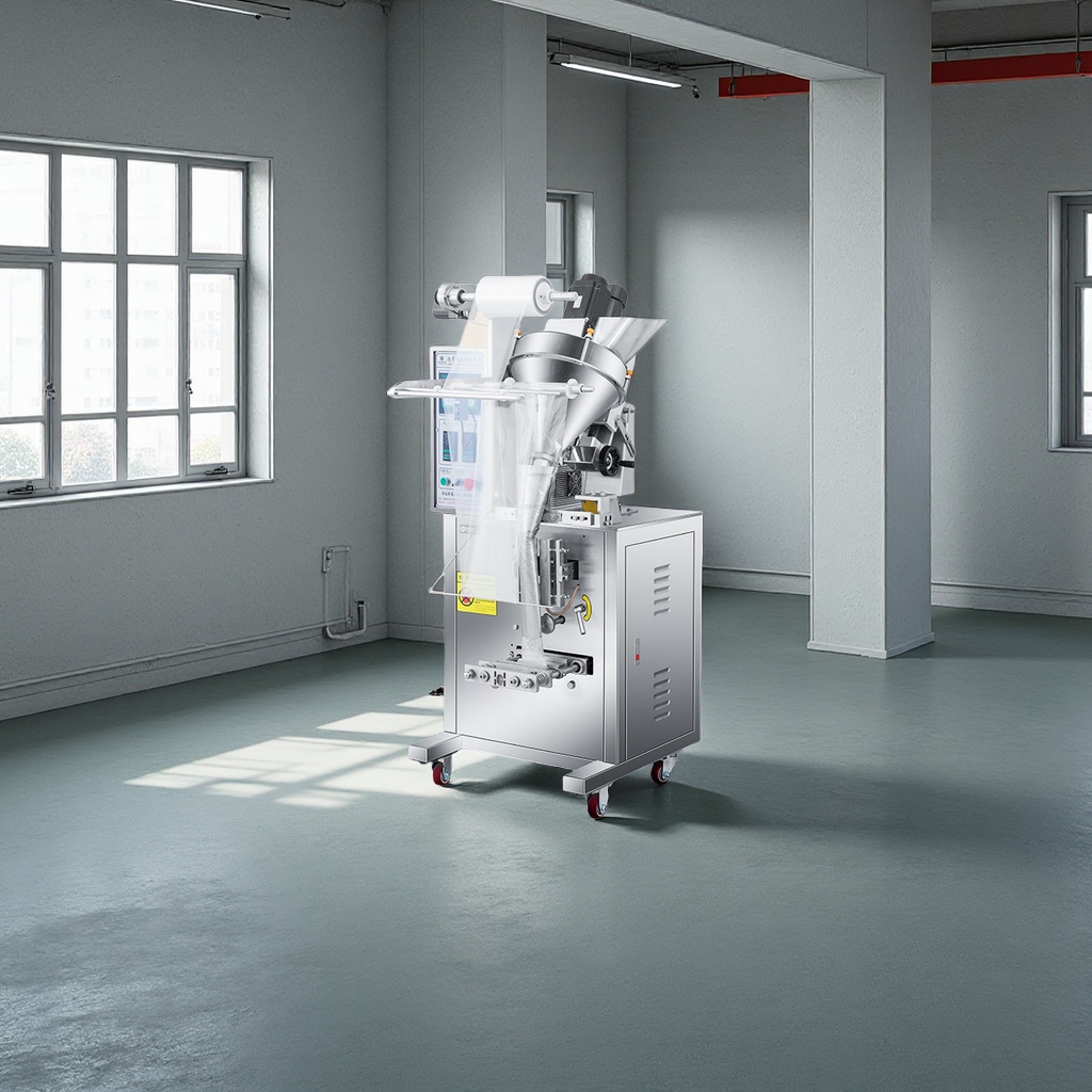 The fully automatic inclined screw factory-specific Chinese medicine powder packaging machine, multi-functional five-grain powder and milk powder quantitative filling machine, and powder packaging machine are highly efficient and convenient Item Picture