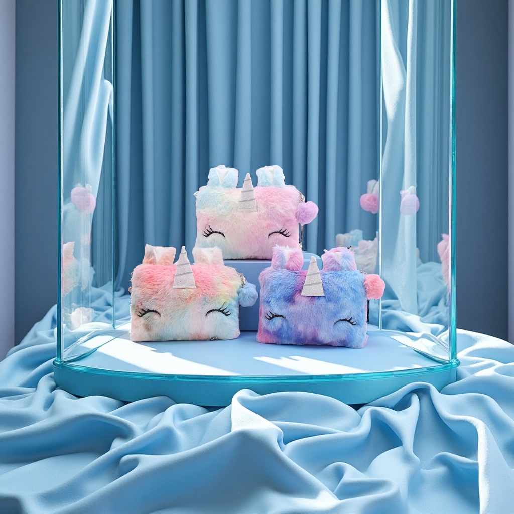 时尚可爱毛绒斜挎包 女士休闲单肩包 轻便实用日常搭配必备