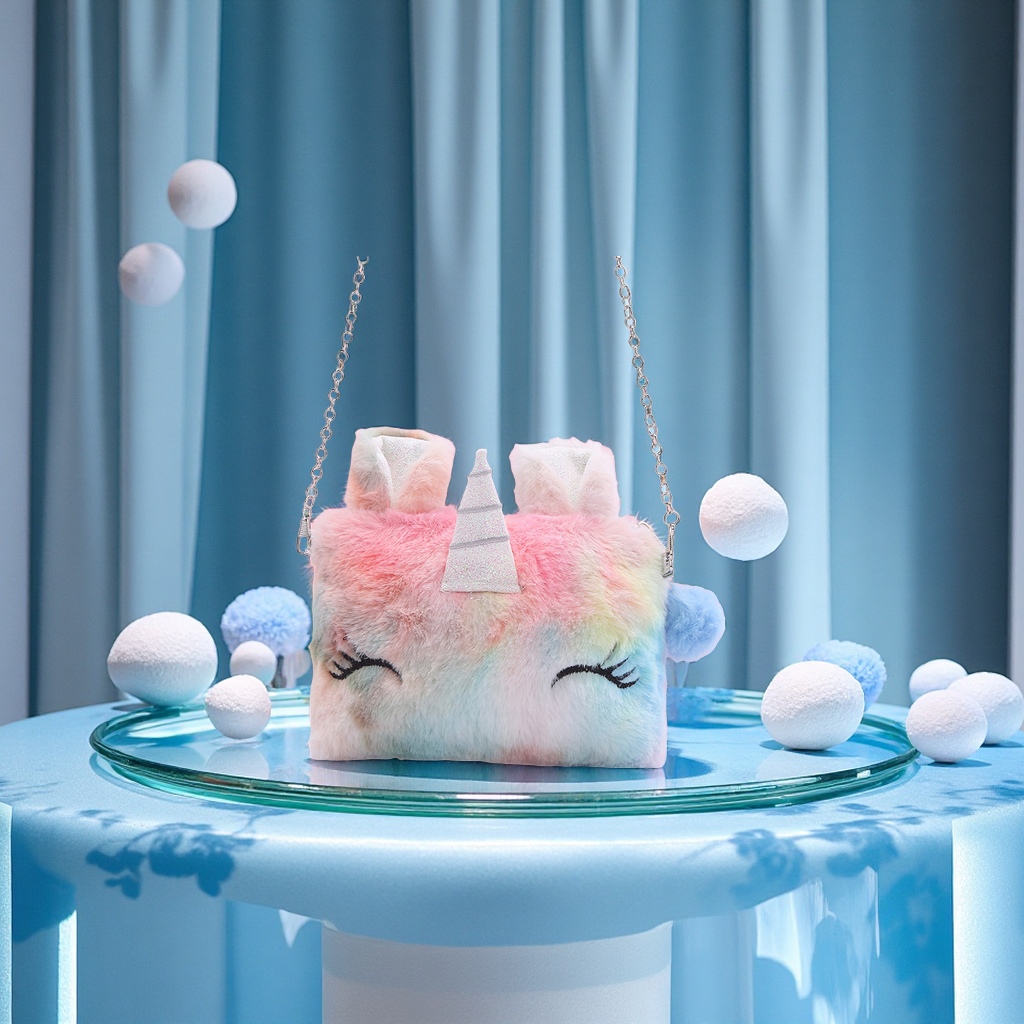 时尚可爱毛绒斜挎包 女士休闲单肩包 轻便实用日常搭配必备细节图