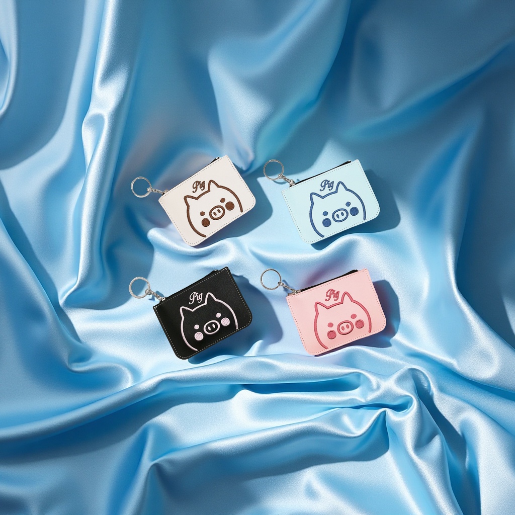 时尚简约多功能零钱包 便携小巧硬币收纳包 男女通用钥匙卡包一体设计