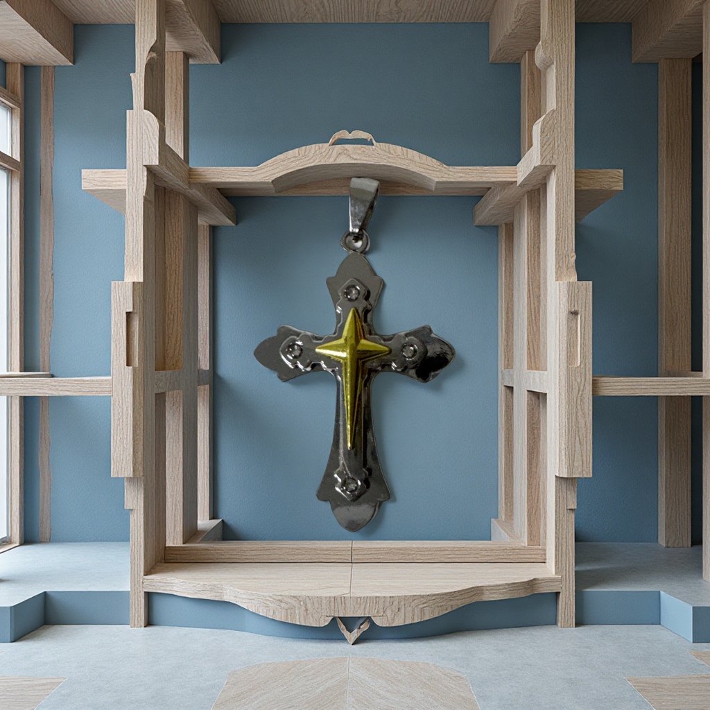 时尚男女同款十字架项链 合金材质耐磨耐腐蚀 高级感满满的饰品礼物