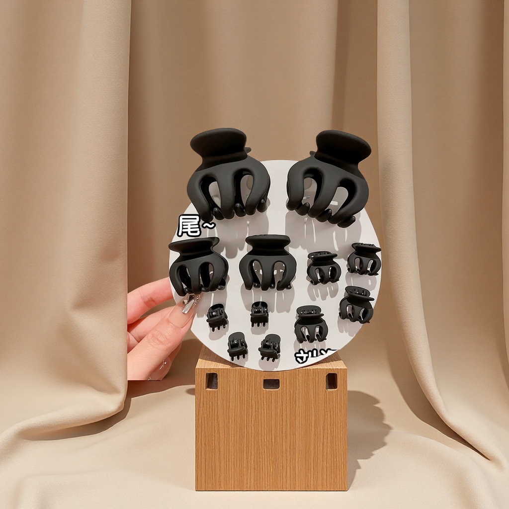 2025新款女士黑色高马尾神器 小号鲨鱼夹 网红气质抓夹 固定后脑勺发夹