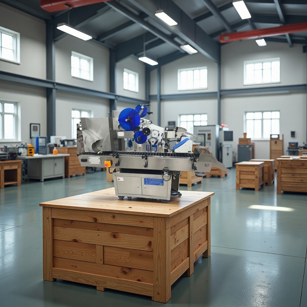 The fully automatic horizontal labeling machine features precise positioning and fast labeling speed, making it an efficient production equipment suitable for bottles, cans and containers details Picture