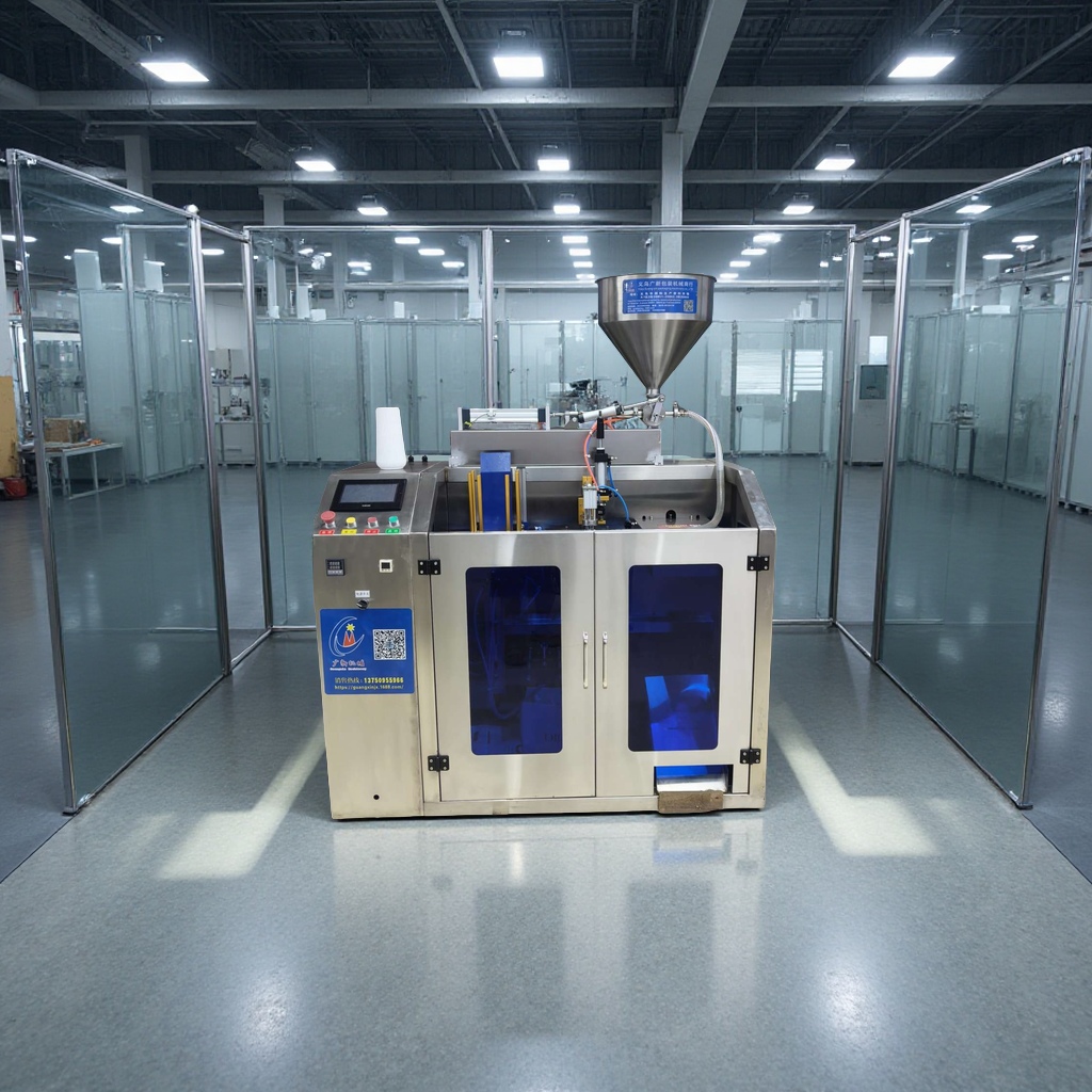 The fully automatic single paste filling ➕ packaging machine features precise filling, simple operation, high efficiency and stability, and is suitable for all kinds of paste products details Picture