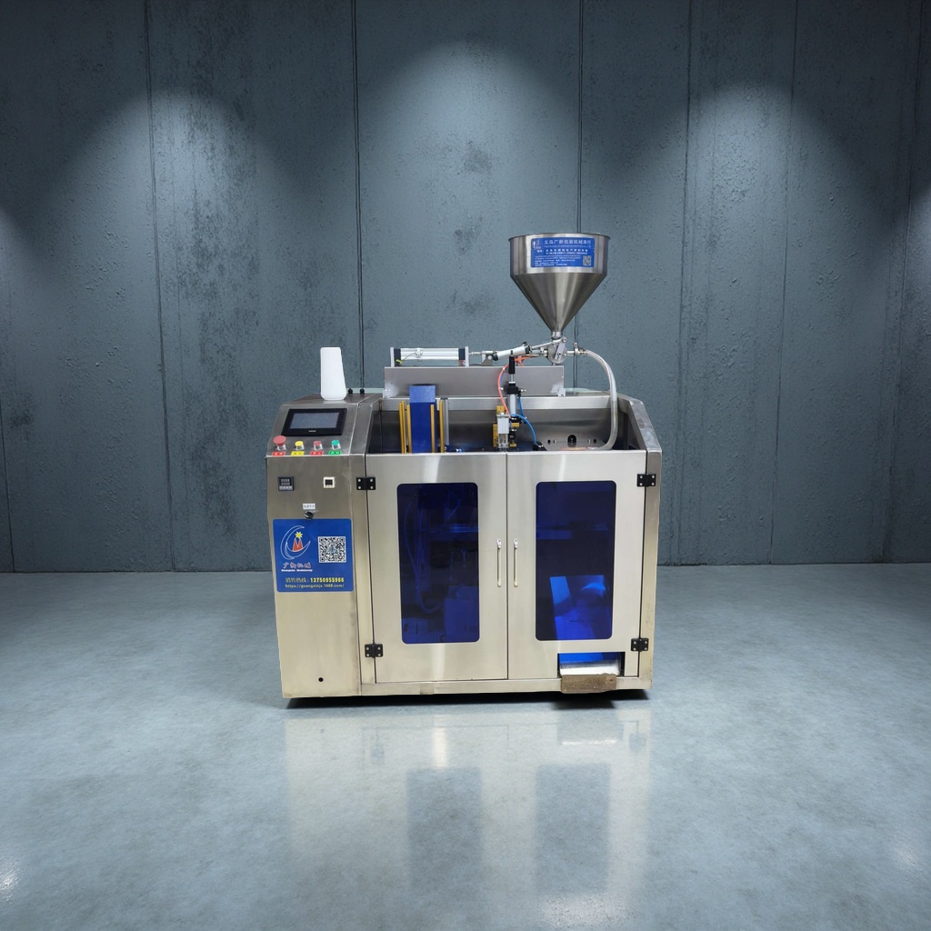 The fully automatic single paste filling ➕ packaging machine features precise filling, simple operation, high efficiency and stability, and is suitable for all kinds of paste products