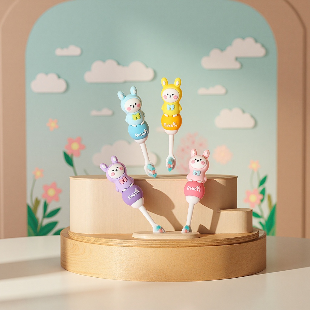 小什季儿童软毛牙刷 万根毛设计 适合1-3-6-12岁孩子使用 卡通可爱护齿牙膏配套 学生专用牙刷