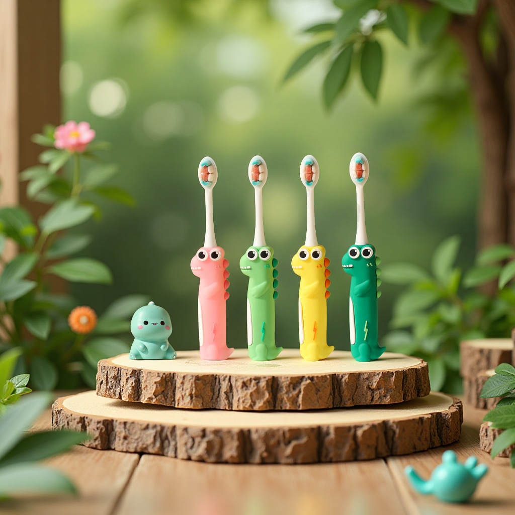 儿童牙刷软毛1-2-3到6-12岁适用 小恐龙乳牙刷 婴儿牙膏刷牙宝宝专用 温和护理乳牙 婴儿牙刷牙膏套装