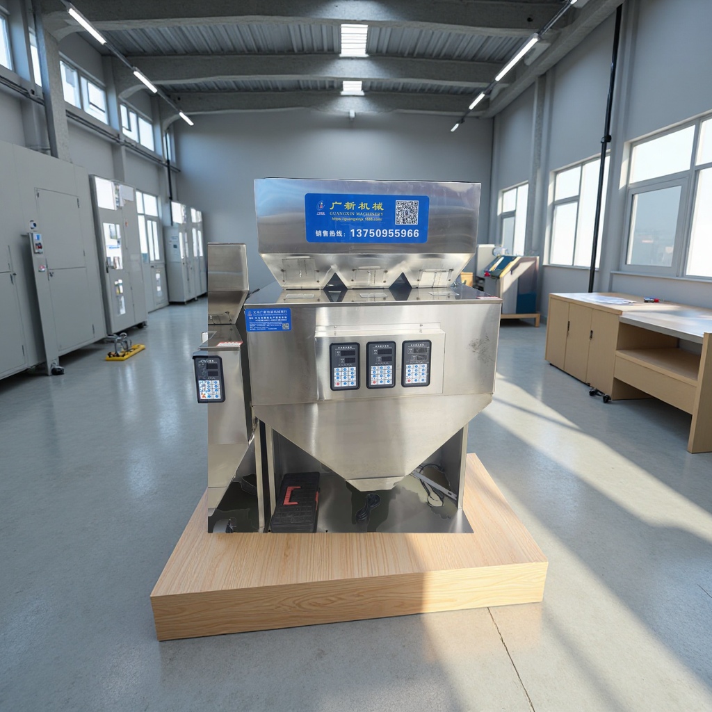 The fully automatic high-efficiency three-head filling machine is a precise metering device suitable for materials such as peanuts and soybeans Application Scenario