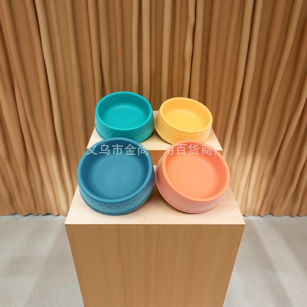 Simple cat food sets in stock, including cat bowls, pet supplies, cat food bowls, cat food bowls, pet bowls, puppy bowls, candy-colored single bowls, essential items for cute pets full figure