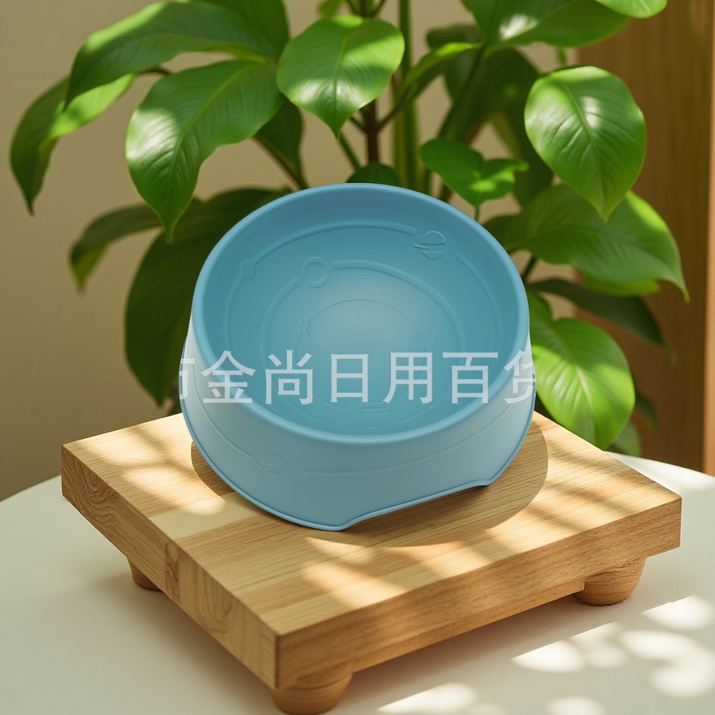Cross-border wholesale of candy-colored pet supplies, special oval double bowls for cats, anti-tipping plastic dog basins, cat food utensils, water bowls, dog bowls, pet tableware Specification drawing
