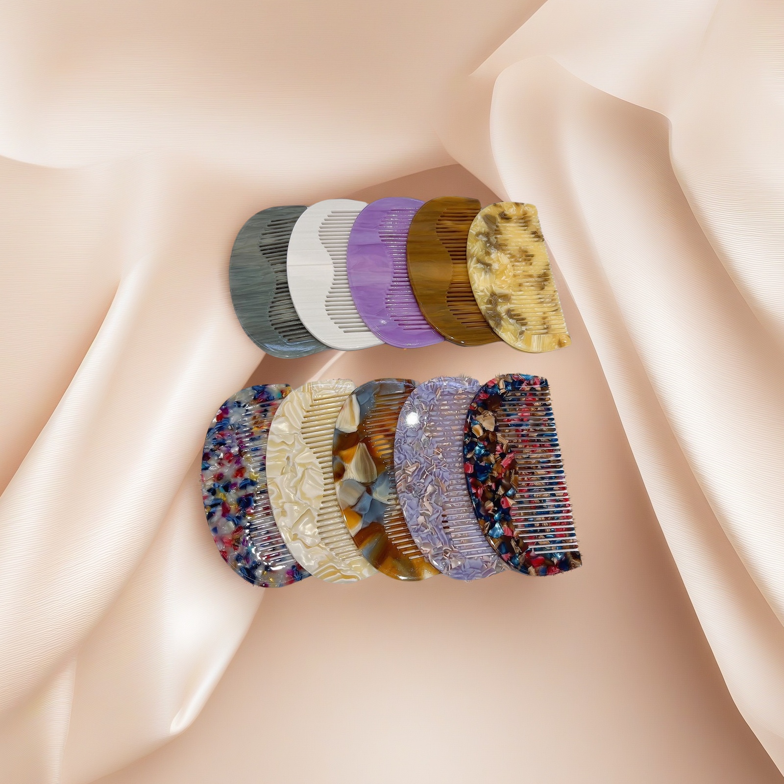 醋酸梳子柔顺发丝防静电美容梳健康护理梳子便携款10