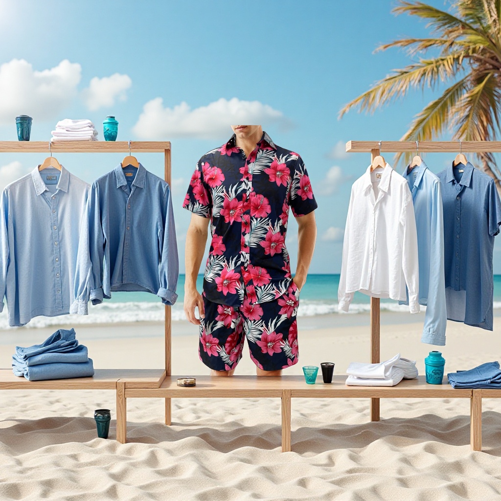 沙滩裤男士宽松休闲 加大短裤男士款式新颖 沙滩裤印花面料舒适透气 泳裤欧美风格潮流热销