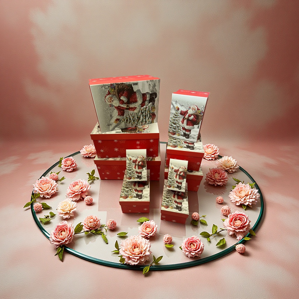 精美圣诞节主题礼品包装盒 创意糖果巧克力小礼物盒子 圣诞装饰用品