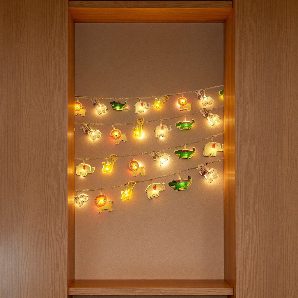 Colorful acrylic animal-shaped light strings, festival decorative light strings, environmentally friendly LED beads, safe low-voltage design, beautiful and durable Application Scenario