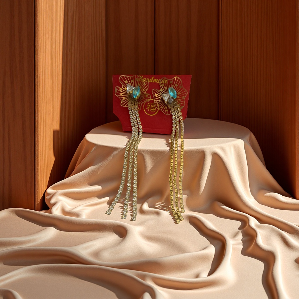 复古风格流苏耳环 长款流苏项链 女士流苏手链 时尚流苏包包 一字带流苏高跟鞋