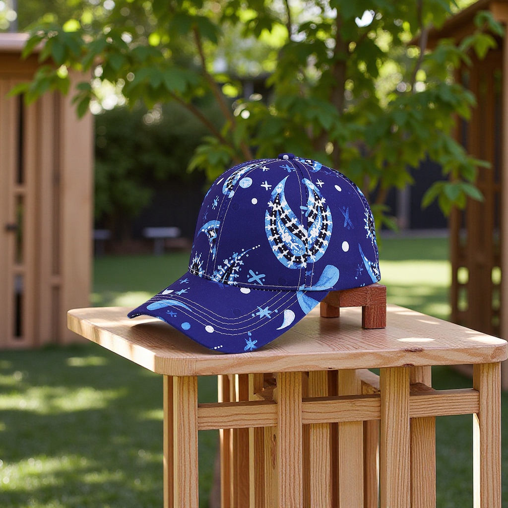 Cross-border best-selling digital printed baseball caps, fashionable and personalized baseball caps, cashew patterned outdoor sun protection caps, trendy adult caps Specification image