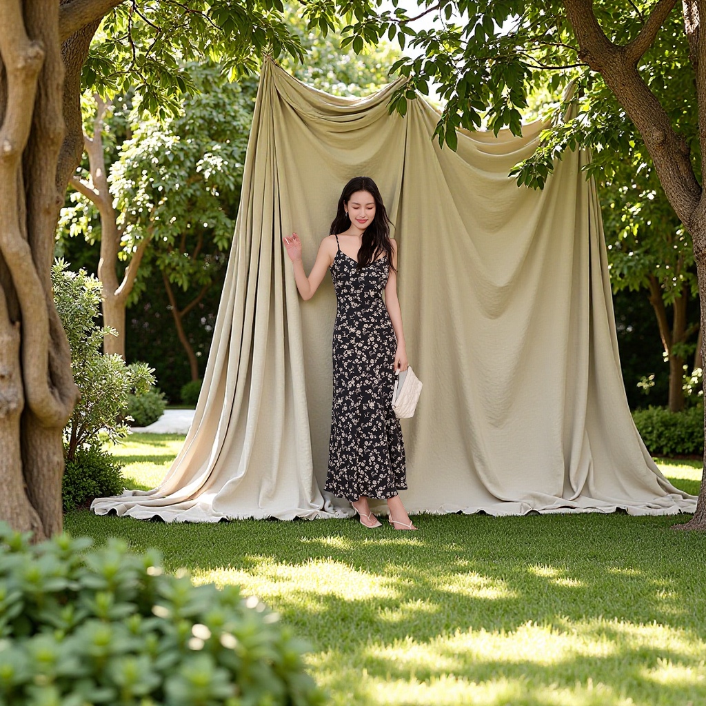 French retro black floral halter dress for women's summer new tea break style, waist-cinching A-line dress, elegant and slimming fashionable dress