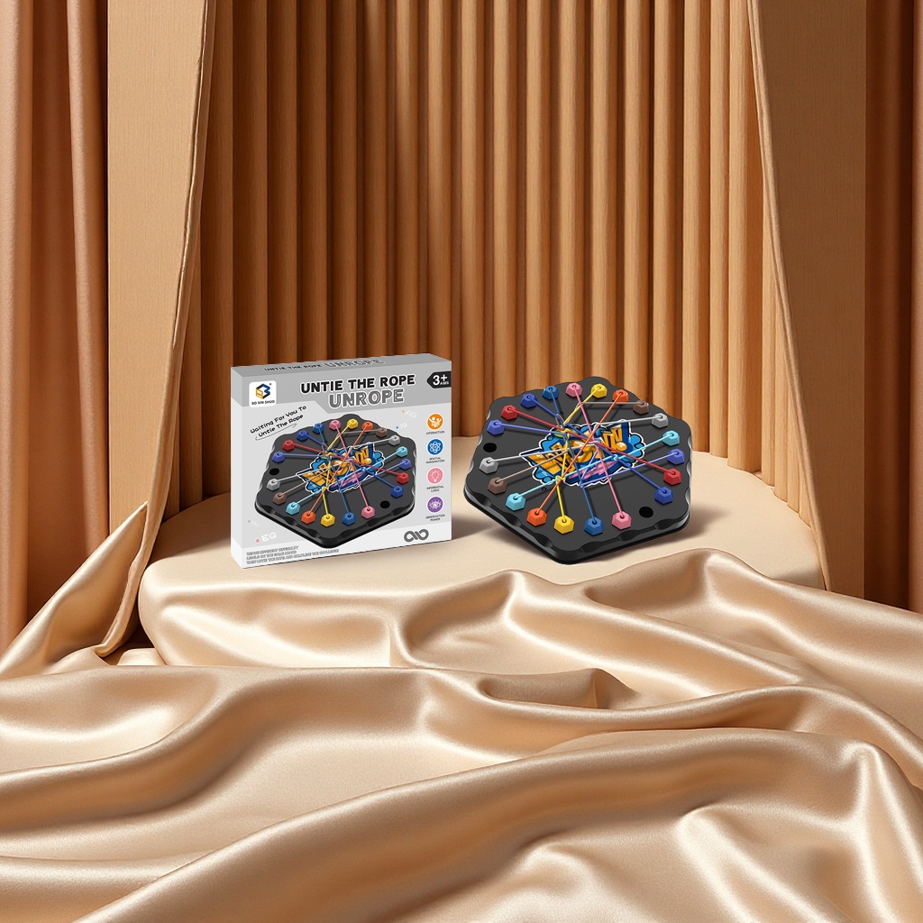 儿童益智对战棋游戏桌游 家庭亲子互动思维训练棋类玩具解绳