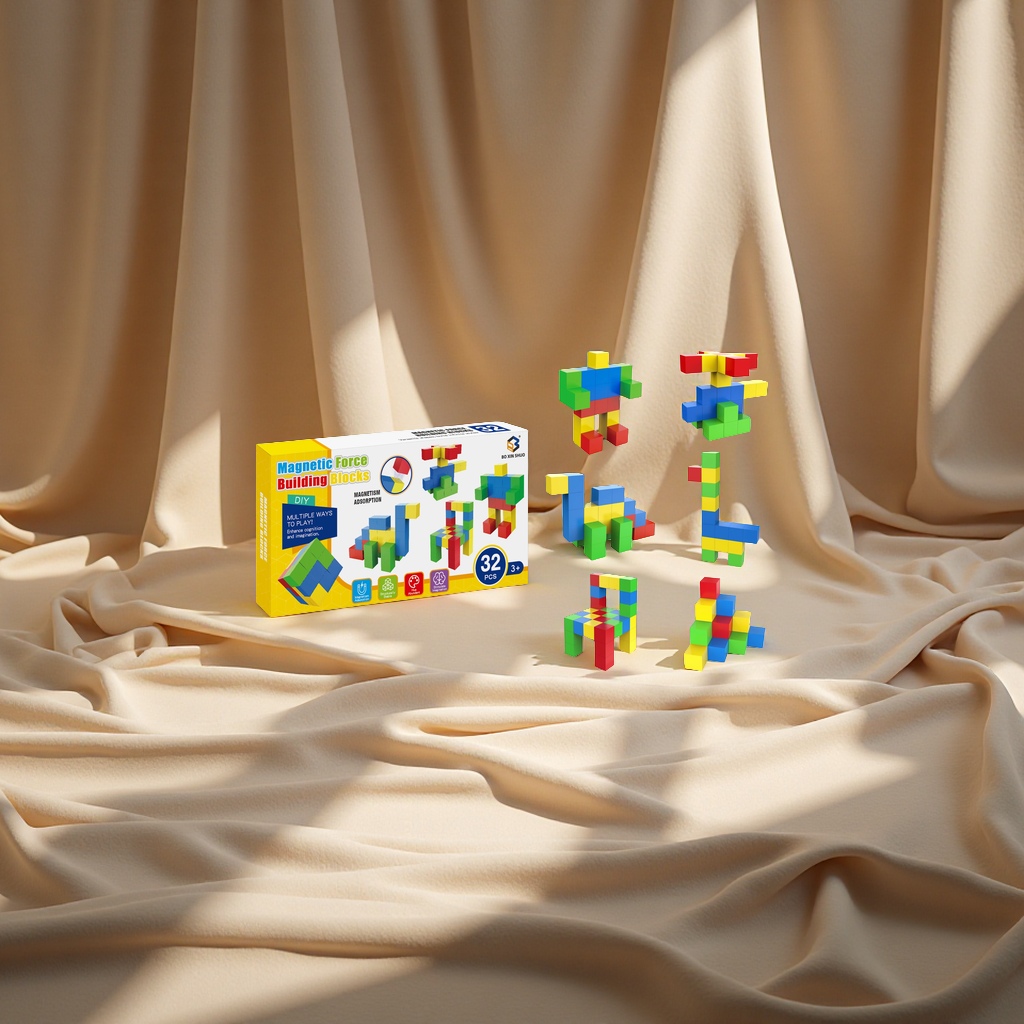 创意磁性积木儿童益智玩具 安全无毒材质 亲子互动学习工具 家庭早教必备磁力棒磁力片零售产品图