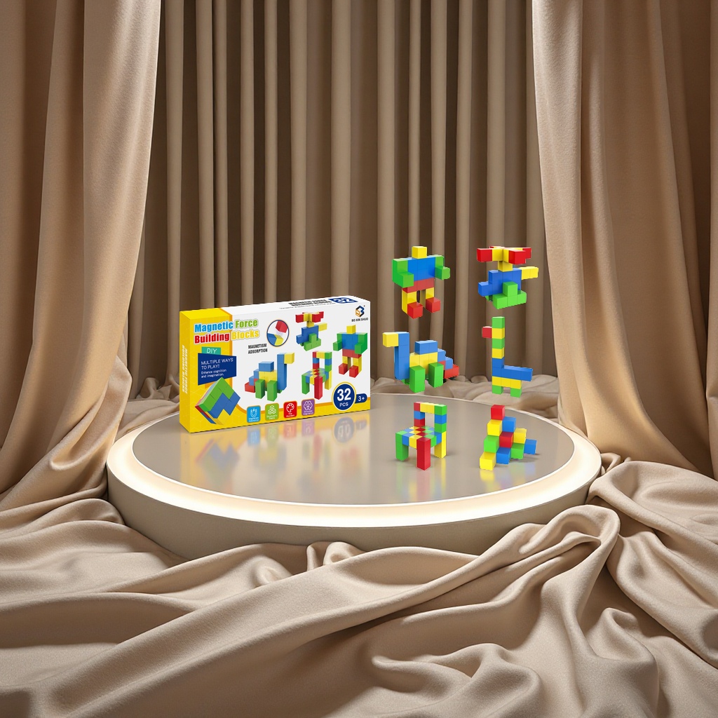创意磁性积木儿童益智玩具 安全无毒材质 亲子互动学习工具 家庭早教必备磁力棒磁力片零售