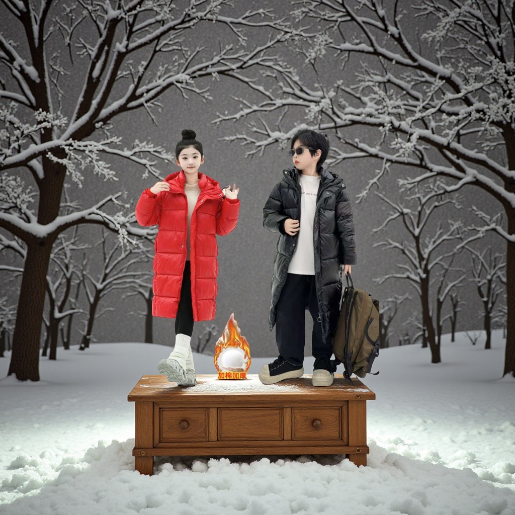 童棉袄/棉服实物图