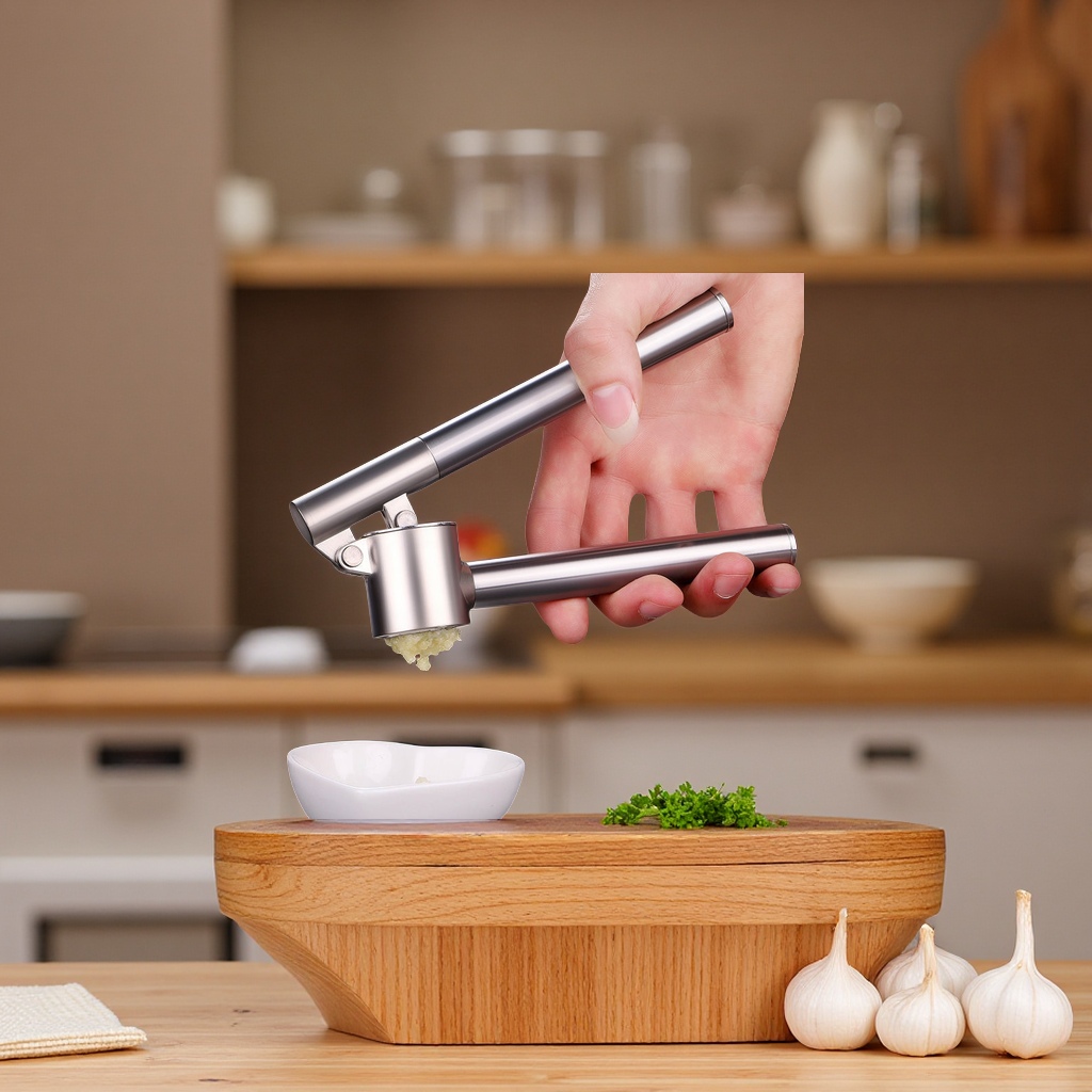 塑料压蒜器/剥蒜/手动压蒜泥器/蔬菜切碎器/压蒜器产品图