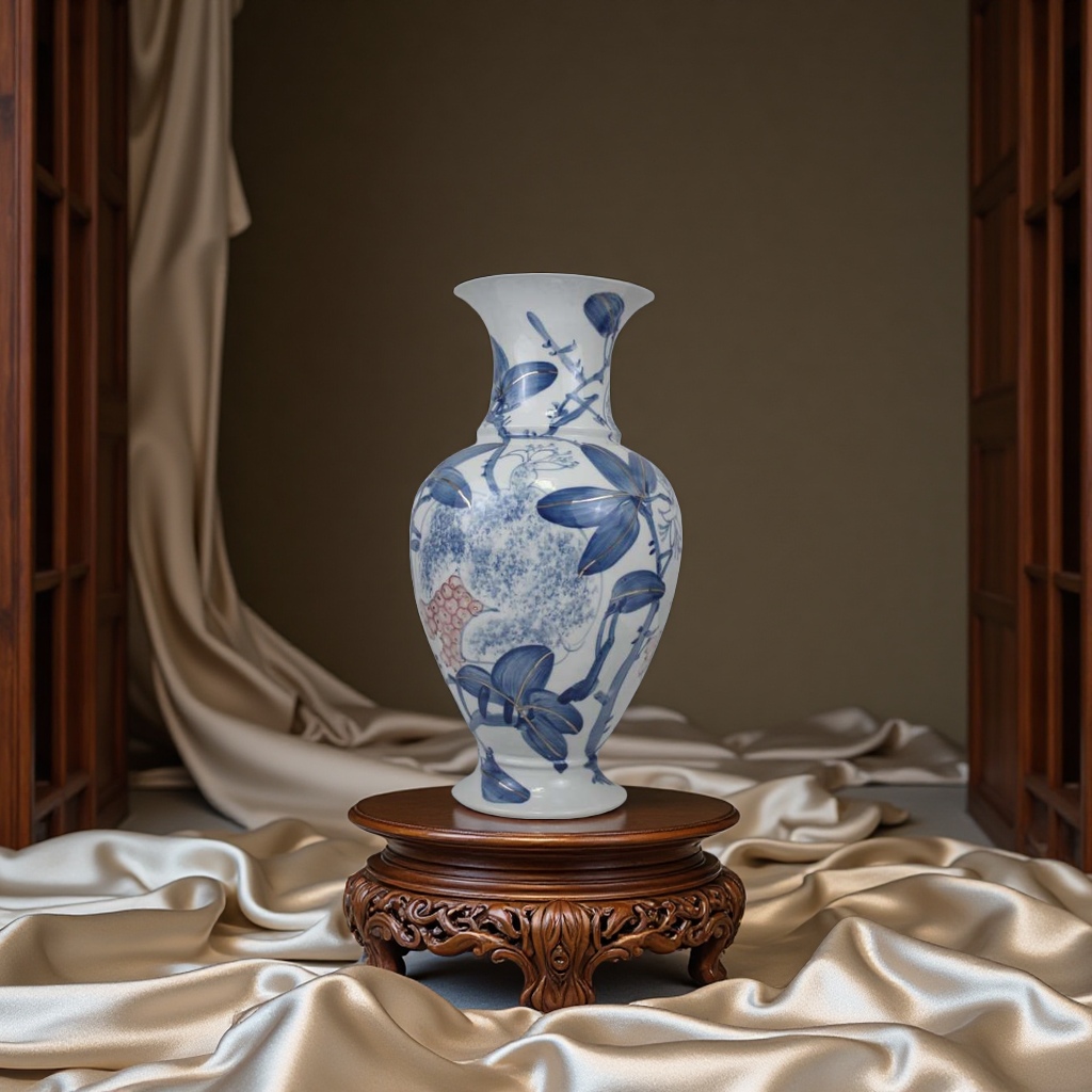 Hand-painted gold vase, exquisite home decoration piece, exquisite ceramic vase, living room and study decoration vase Specification image