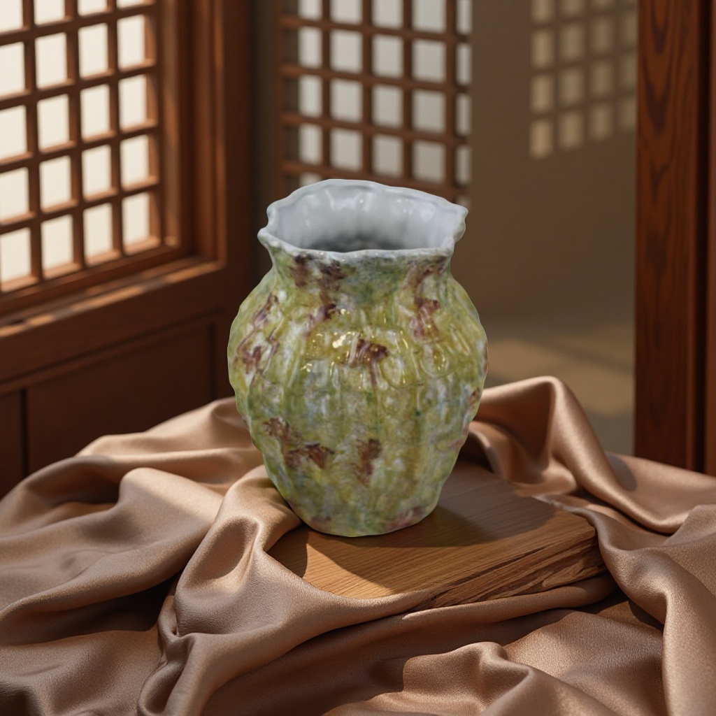 Glass vases, jade floor-standing vases, decorative items, flower POTS, ceramic decorations, home flower arrangements, creative and simple Specification image