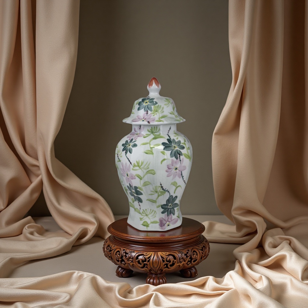 玻璃花瓶摆件 玉石落地花瓶 花盆陶瓷装饰摆设 家居客厅创意花器